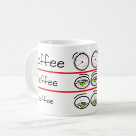 Caneca De Café Níveis de humor engraçado de café Design