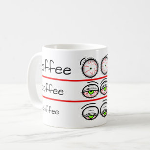 Caneca De Café Níveis de humor engraçado de café Design