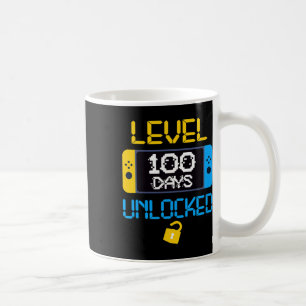 Caneca De Café Nível 100 Dias De Escola De Diversão Desbloqueada