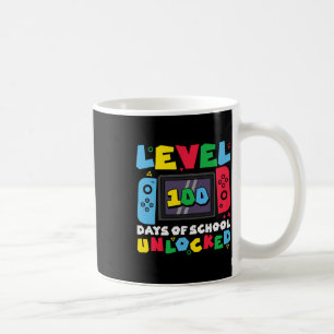 Caneca De Café Nível 100 Dias De Escola Desbloqueado Video Games