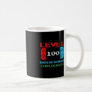 Caneca De Café Nível 100 Dias De Escola Desbloqueados 3