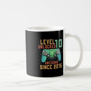 Caneca De Café Nível 10 Desbloqueado Aniversário de 10 anos Menin