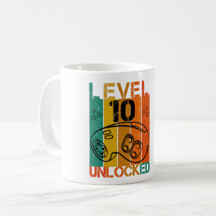 CANECA DE CAFÉ NÍVEL 10 DESBLOQUEADO - ANIVERSÁRIO DIVERTIDO PARA