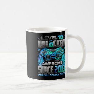 Caneca De Café Nível 10 Desbloqueado Incrível Desde 2013 10º Aniv