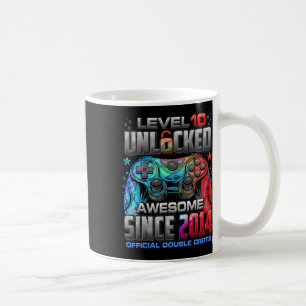 Caneca De Café Nível 10 Desbloqueado Incrível Desde 2014 10º Aniv