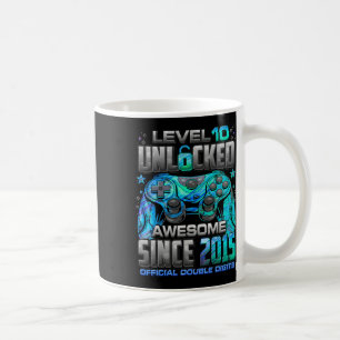 Caneca De Café Nível 10 Desbloqueado Incrível Desde 2015 10º Aniv