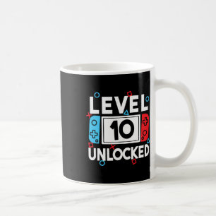 Caneca De Café Nível 10 Jogador 10º Jogo de Vídeo de Aniversário