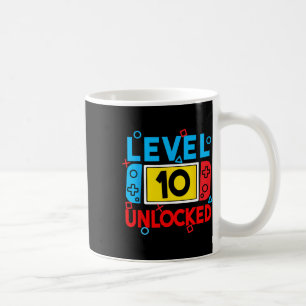 Caneca De Café Nível 10 Jogador 10º Jogo de Vídeo de Aniversário