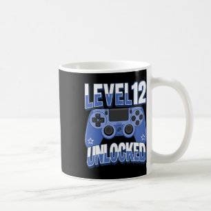 Caneca De Café Nível 12 Desbloqueado Vídeo Engraçado de Aniversár