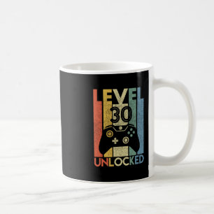 Caneca De Café Nível 30 Desbloqueado Vídeo Engraçado de Aniversár
