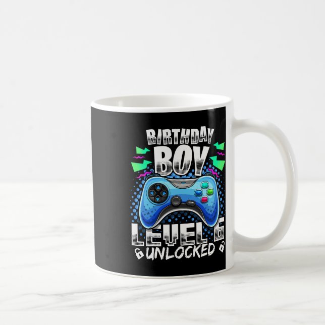 Caneca De Café Nível 6 6 de jogos de vídeo desbloqueados Aniversá (Direita)