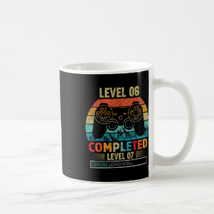 Caneca De Café Nível 6 Concluído Nível 7 Carregando 6 de Aniversá