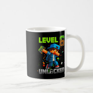 Caneca De Café Nível 6 Desbloqueado Divertido Menino de Aniversár