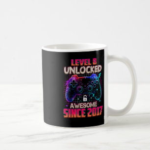 Caneca De Café Nível 8 Desbloqueado Incrível Desde 2017 Gamer de