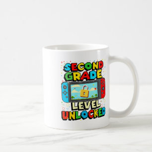 Caneca De Café Nível da 2ª Série Desbloqueado Garotos Gamer Diver