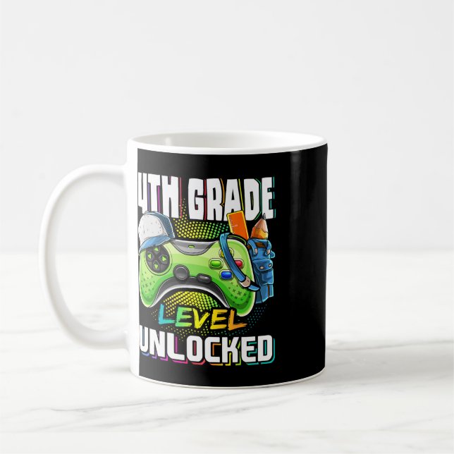 Caneca De Café Nível da 4ª Série Desbloqueado Jogo de Vídeo Volta (Esquerda)