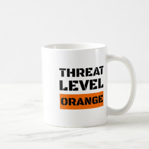 Caneca De Café Nível de Ameaça Laranja Alto Risco de Trump Arruin