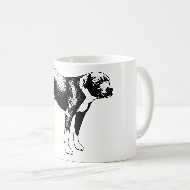 Caneca De Café Nível de aparência - Lado do Cachorro de Tinta (Frente Esquerda)