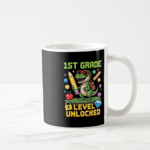 Caneca De Café Nível Desbloqueado 1ª Série Dinossauro Volta às Au