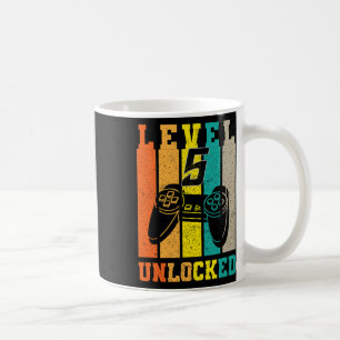 Caneca De Café Nível Retro 5 Desbloqueado Aniversário Lenda do Jo