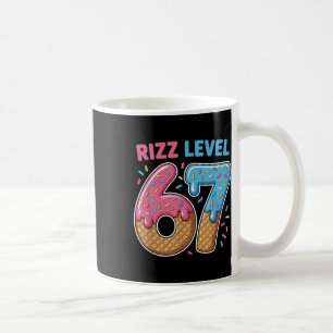 Caneca De Café Nível Rizz 67 Geração de Gíria Alfa 67º Número Sor