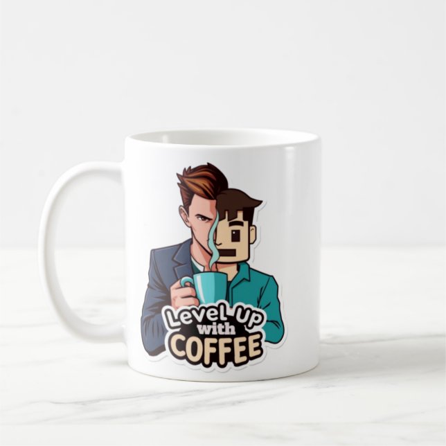 Caneca De Café Nível Superior com Café (man) (Esquerda)