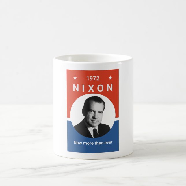 Caneca De Café Nixon - agora mais do que nunca - 1972 (Centro)
