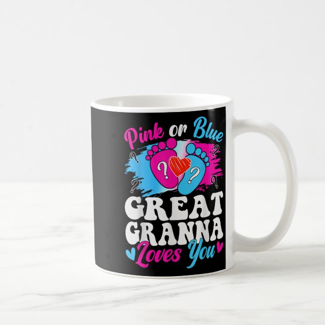 Caneca De Café Nk Or Blue Great Gr Love You Baby Gender Reveal  (Direita)