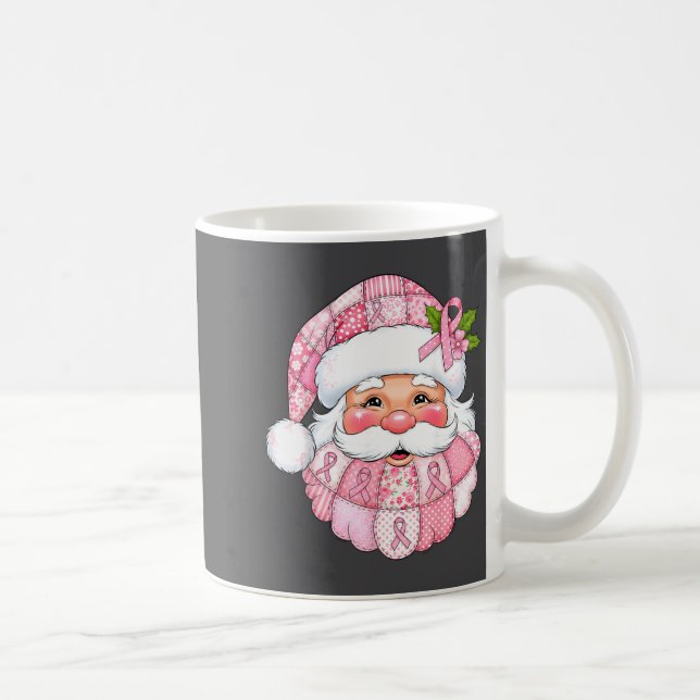 Caneca De Café Nk Patchwork Santa Breast Cancer Awareness Christm (Direita)