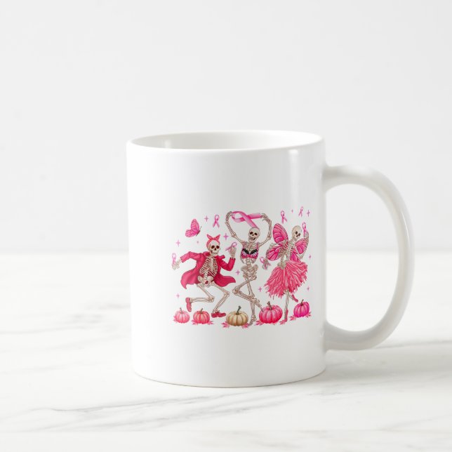 Caneca De Café Nk Ribbon Breast Cancer Awareness Skeleton Women M (Direita)