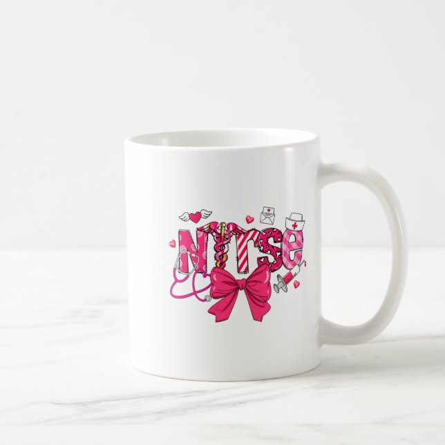 Caneca De Café Nk Valentine Nurse Coquette Bow Cuds Favorite  (Direita)