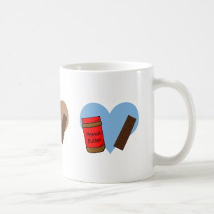 Caneca De Café No amor com manteiga e chocolate de amendoim