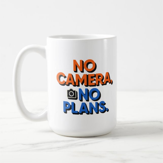 Caneca De Café No Camera No Plans Creative Lifestyle Gift  (Esquerda)