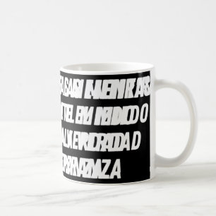 Caneca De Café No Cedas Ante Las Mentiras (branco)