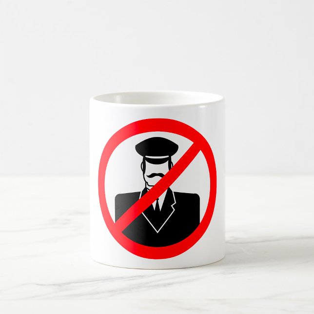 Caneca De Café No Chauffeur Allowed Symbol Funny Warning (Criador carregado)