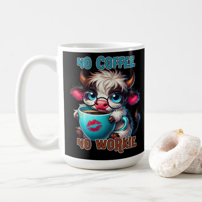 Caneca De Café No Coffee No Workie  (Com Donut)