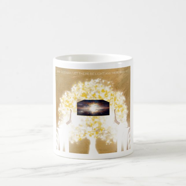 Caneca De Café No começo DEUS disse que deveria haver luz (Centro)