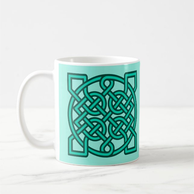 Caneca De Café Nó do Marinheiro Celta, Turquesa, Aqua e Teal (Esquerda)