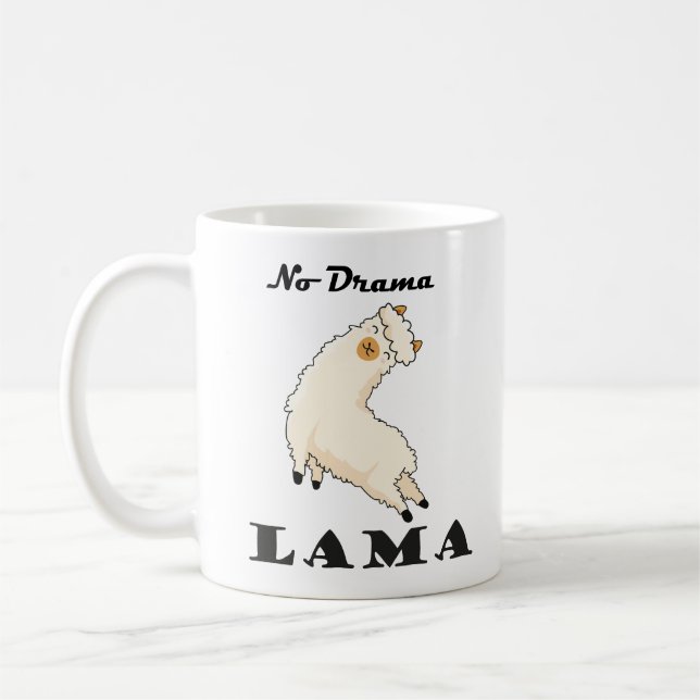 Caneca De Café No Drama Lama funny  Kaffeetasse (Esquerda)