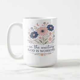 Caneca de Café No Esperar Deus Está Trabalhando