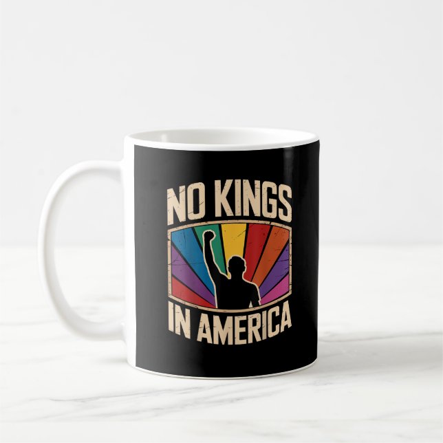 Caneca De Café No Kings In America Since 1776 Creative Design (Esquerda)