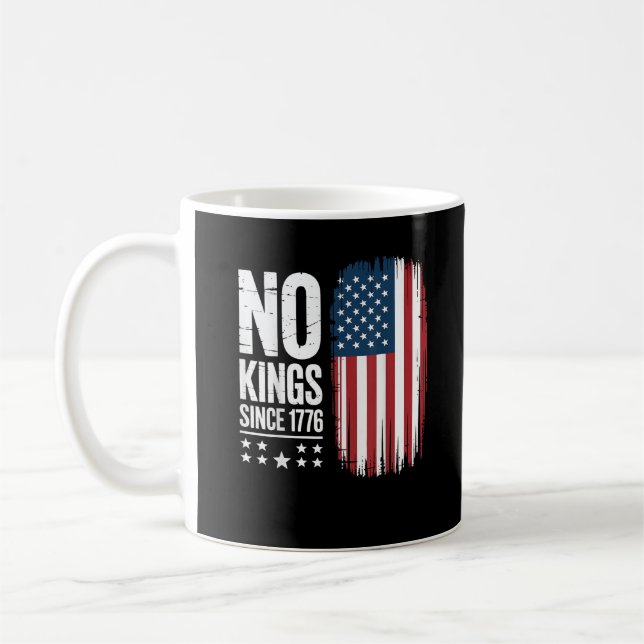 Caneca De Café No Kings In America Since 1776 Freedom Spirit Look (Esquerda)