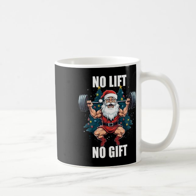 Caneca De Café No Lift No Gift Santa Claus Christmas Gym Bodybuil (Direita)