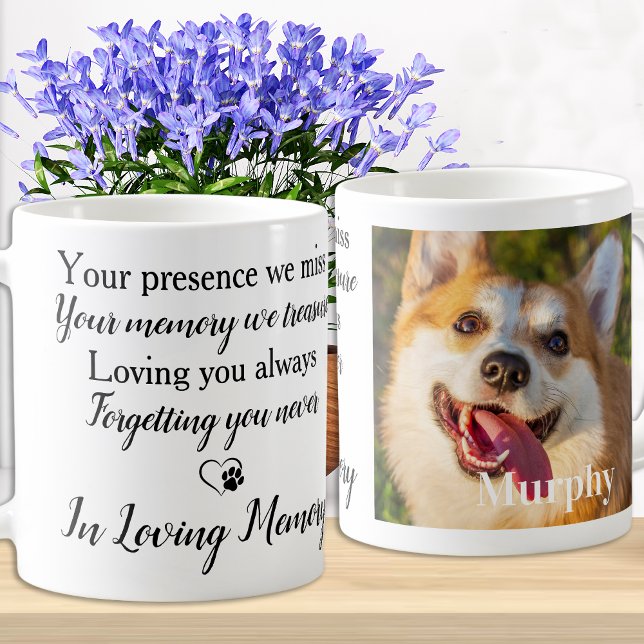Caneca De Café No Loving Memory Pet Memorial Photo (Criador carregado)