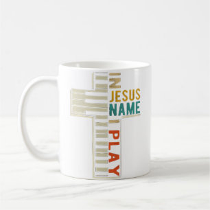 Caneca De Café No Nome de Jesus Eu To Co Piano Música Cristã Pres