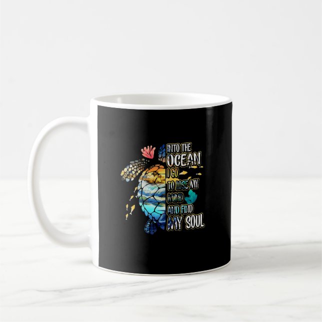 Caneca De Café No Oceano Eu Vou Ao Perder Da Minha Mente E Encont (Esquerda)