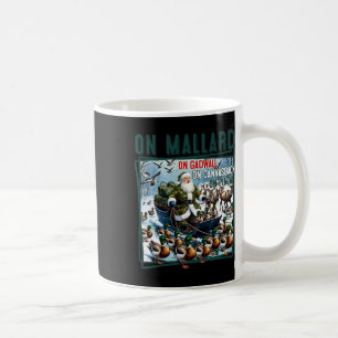 Caneca De Café No Pato-real No Friso-de-pescoço-verde Natal Caça 