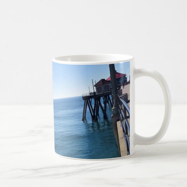 Caneca De Café No Pier, Huntington Beach, Califórnia (Direita)