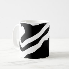 Caneca De Café No Profundo: Abstrato preto e branco