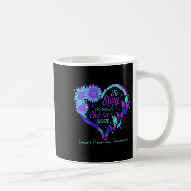 Caneca De Café No Story Should End Too Soon Heart Women Suicide P (Direita)